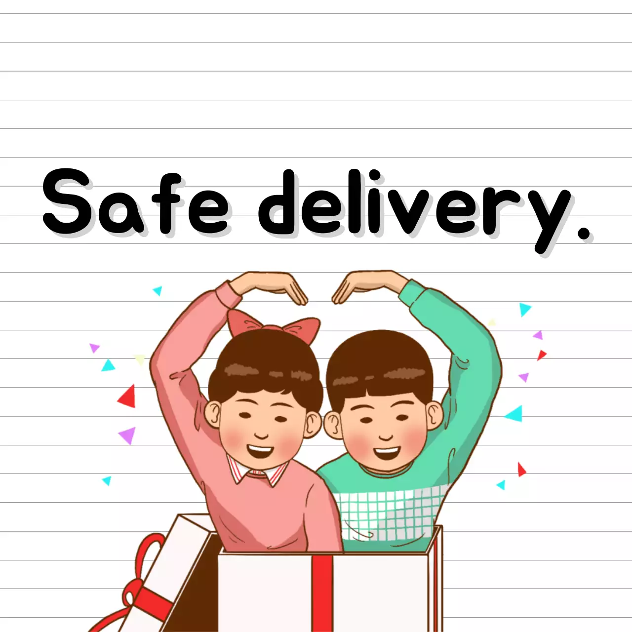 Spanduk Pengumuman Pengiriman Minimal Berwarna Pink