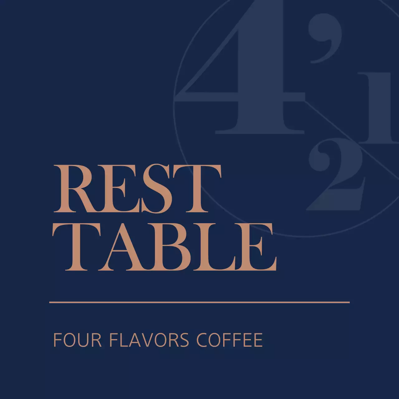 Biểu ngữ quảng cáo cà phê Navy Elegant