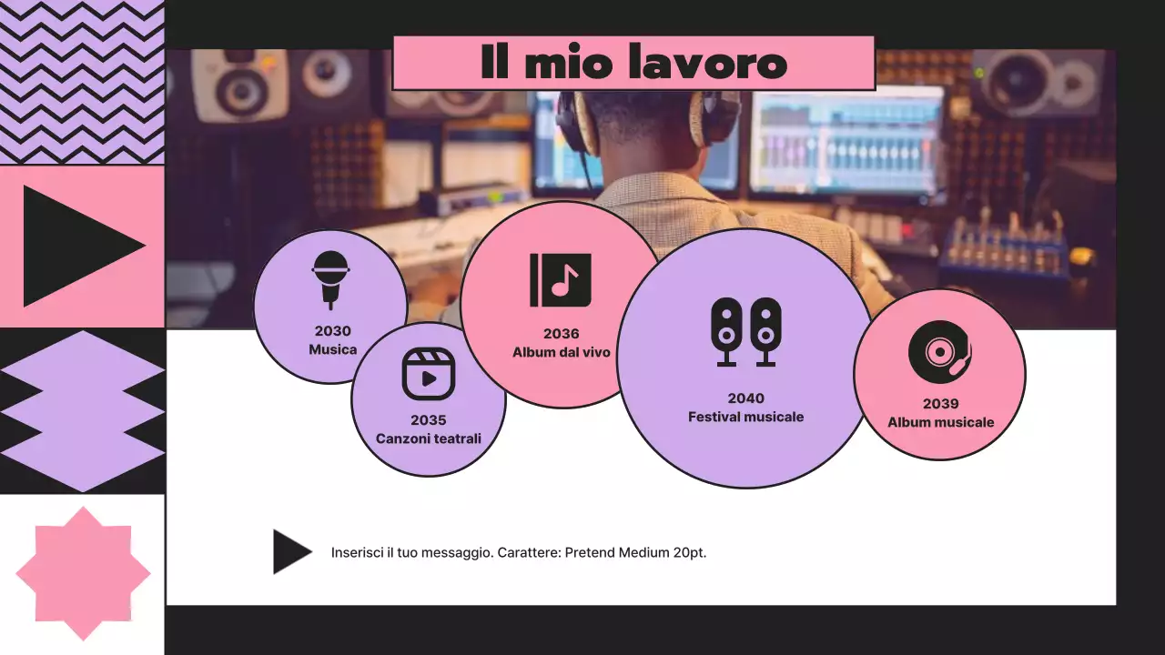 Portafoglio di compositori di elementi geometrici ritmici