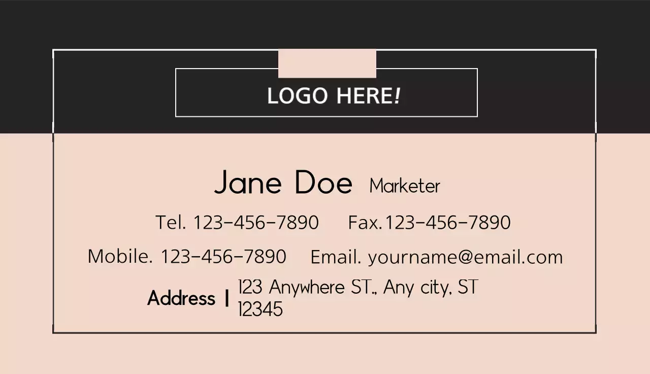 Fashion business cards