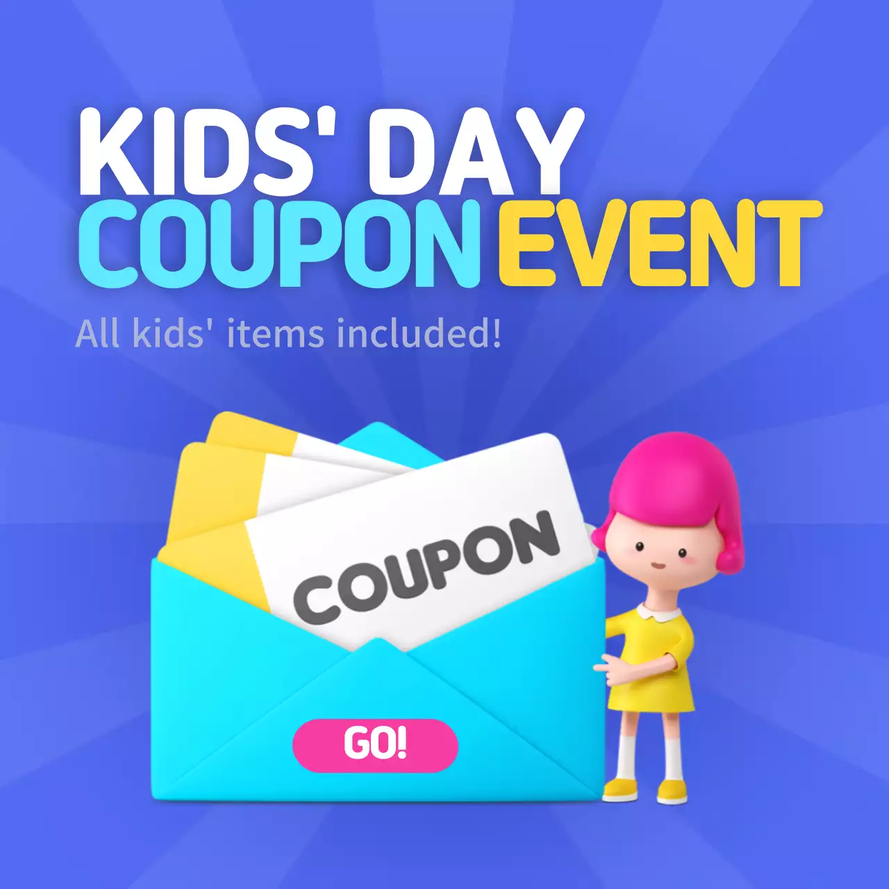 Blue Trendy Kids Event Instagram Post