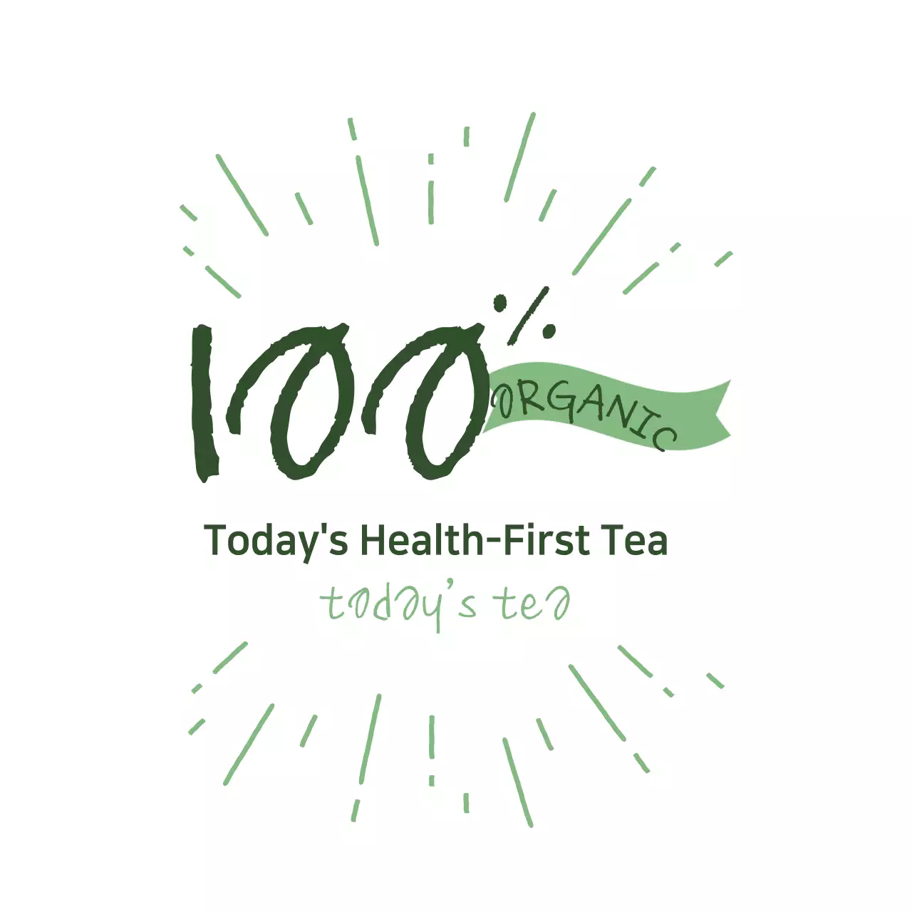 Spanduk Promosi Teh Hijau Minimal