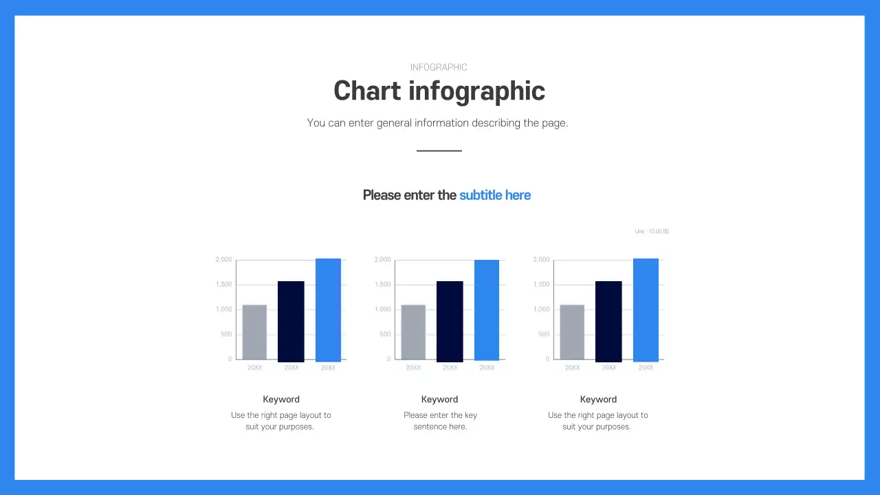 Blue Minimal Chart Report Infographic