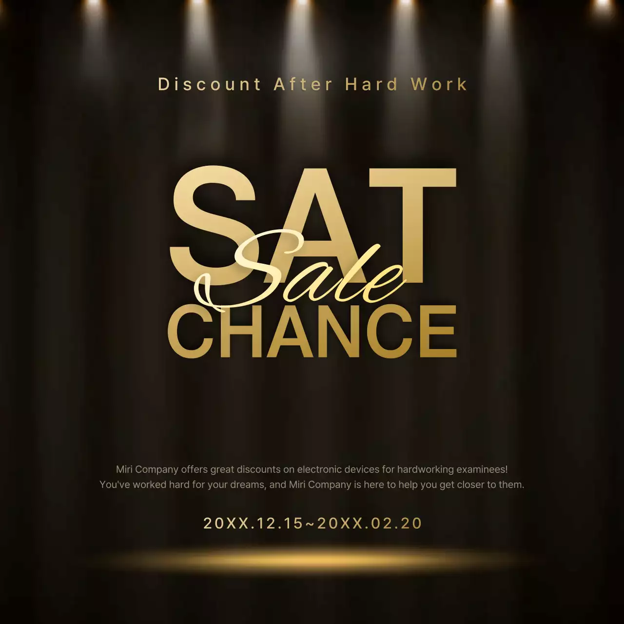 Gold Elegant Sale Promotion Social Media Post