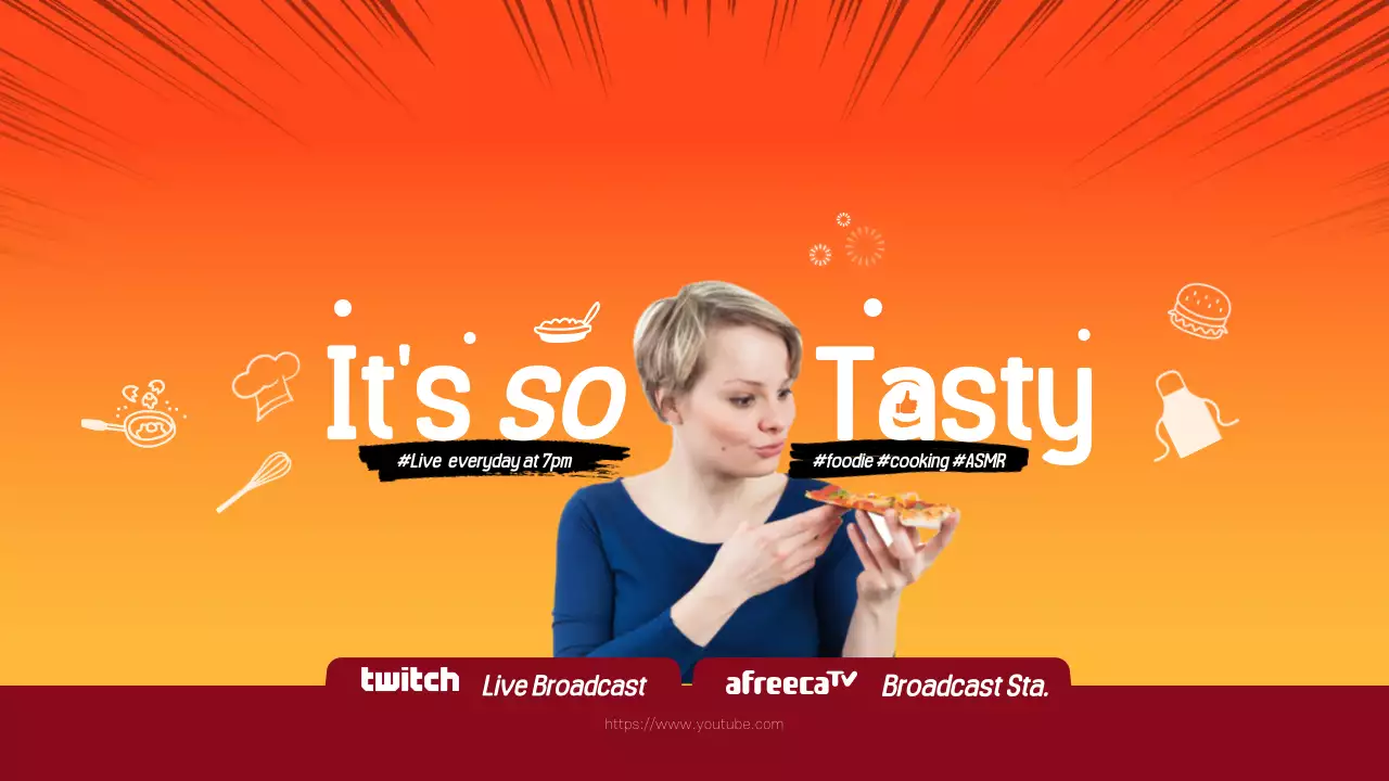 Orange Trendy Cooking Promotion YouTube Thumbnail