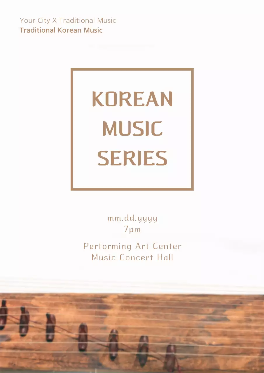 Beige Traditional Music Event Poster