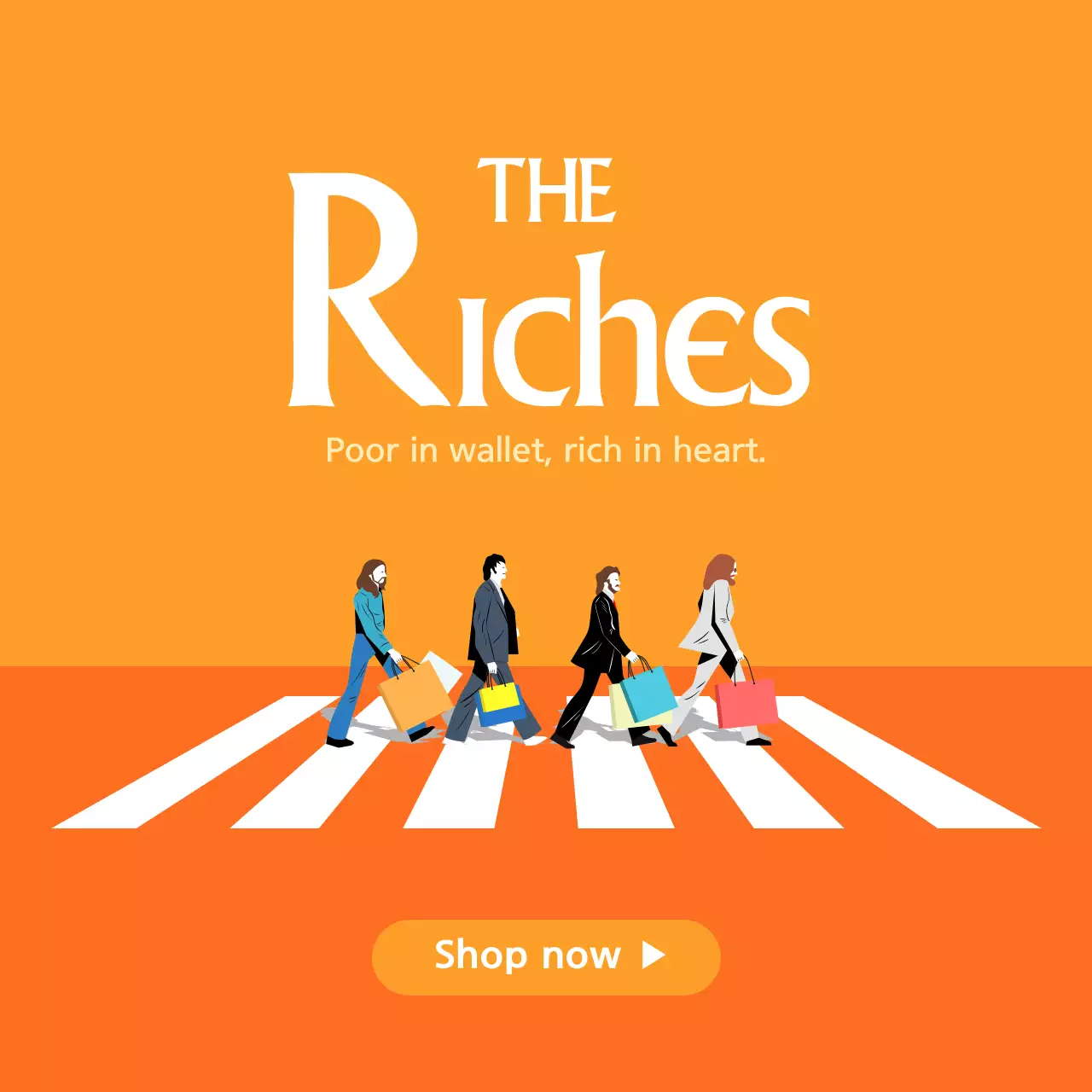 Blue Retro Shopping Promotion Instagram Post