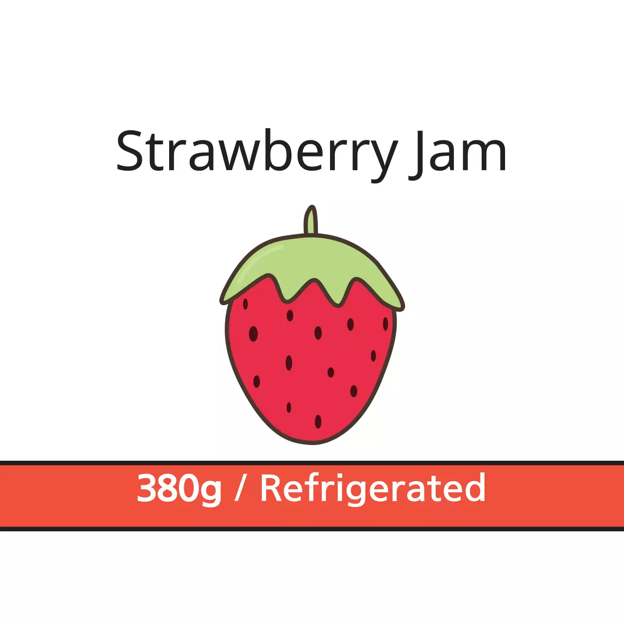 Spanduk Label Selai Sederhana Merah