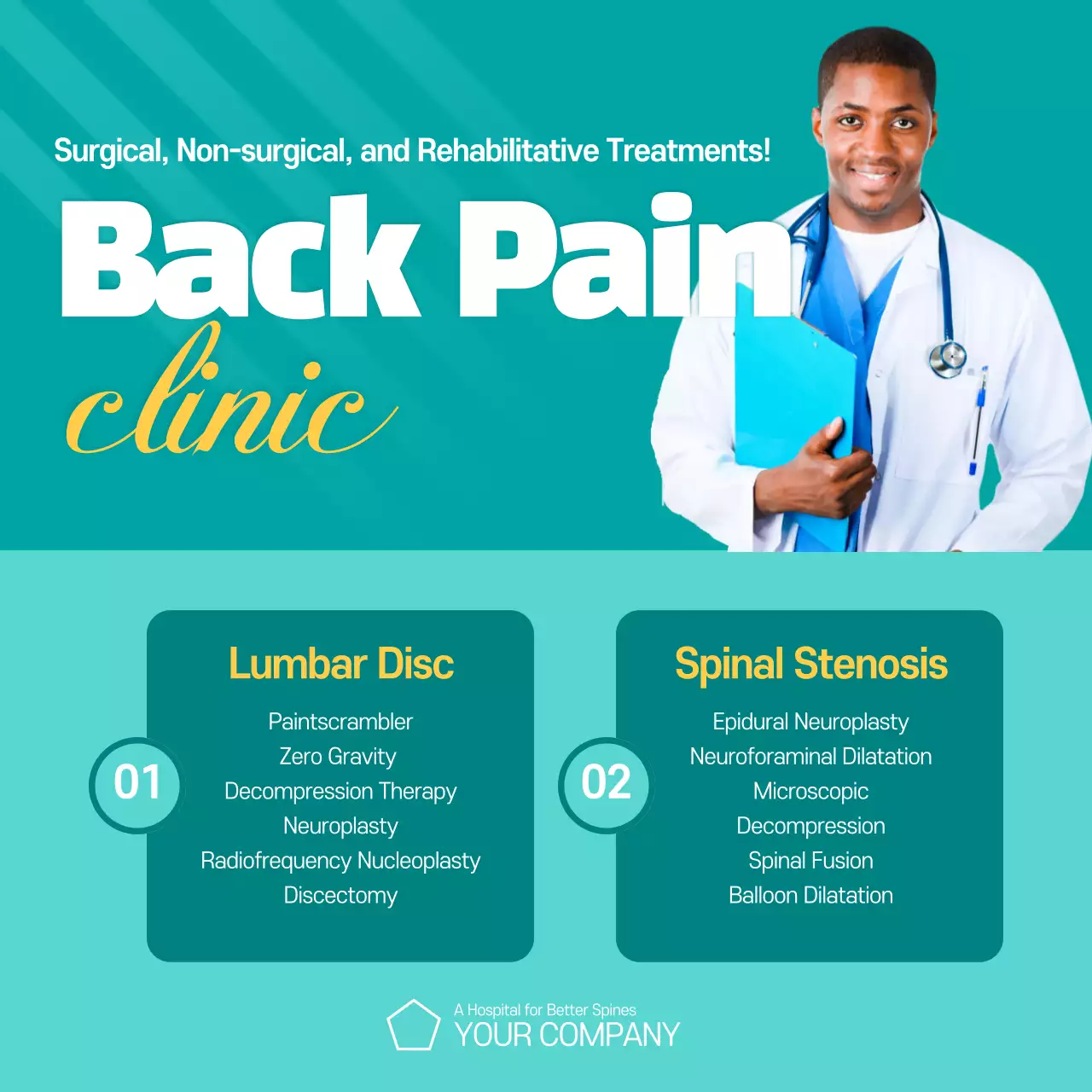 Teal Professional Healthcare Promotion Instagram Post