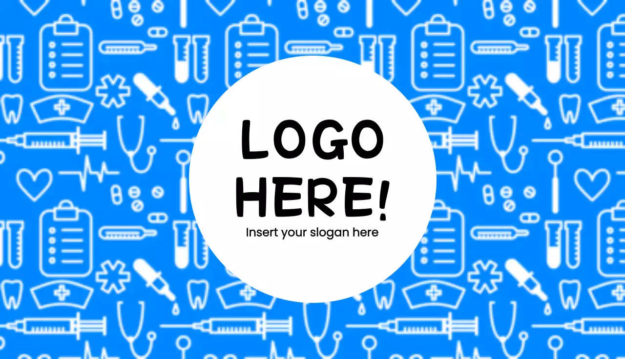 Blue Modern Healthcare Advertisement Business Card