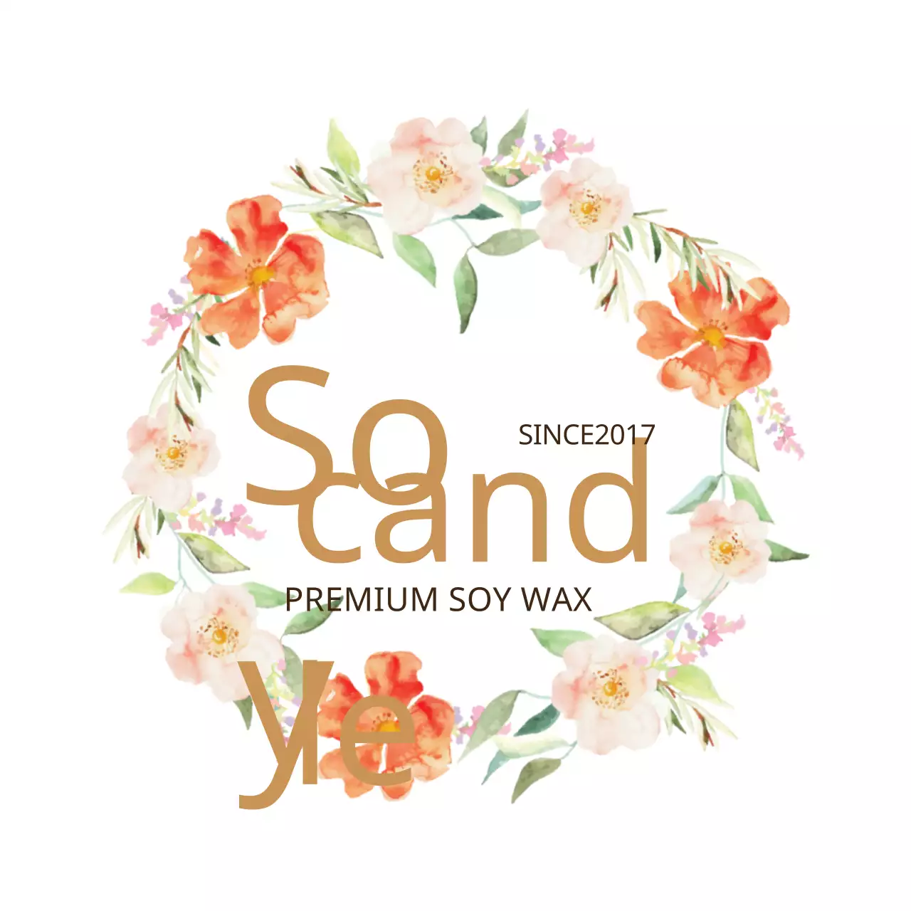 Orange Floral Soy Wax Advertisement Banner
