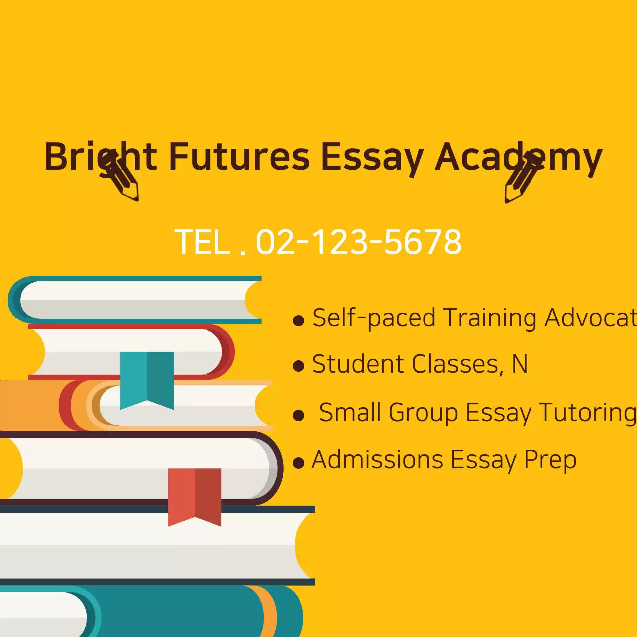 Spanduk Iklan Esai Modern Kuning