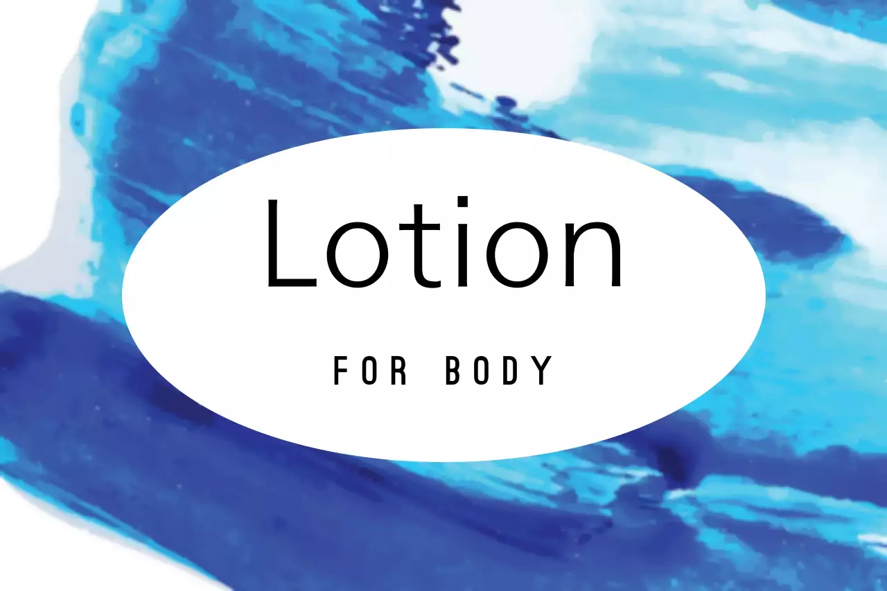 Banner promocional de loção abstrata azul