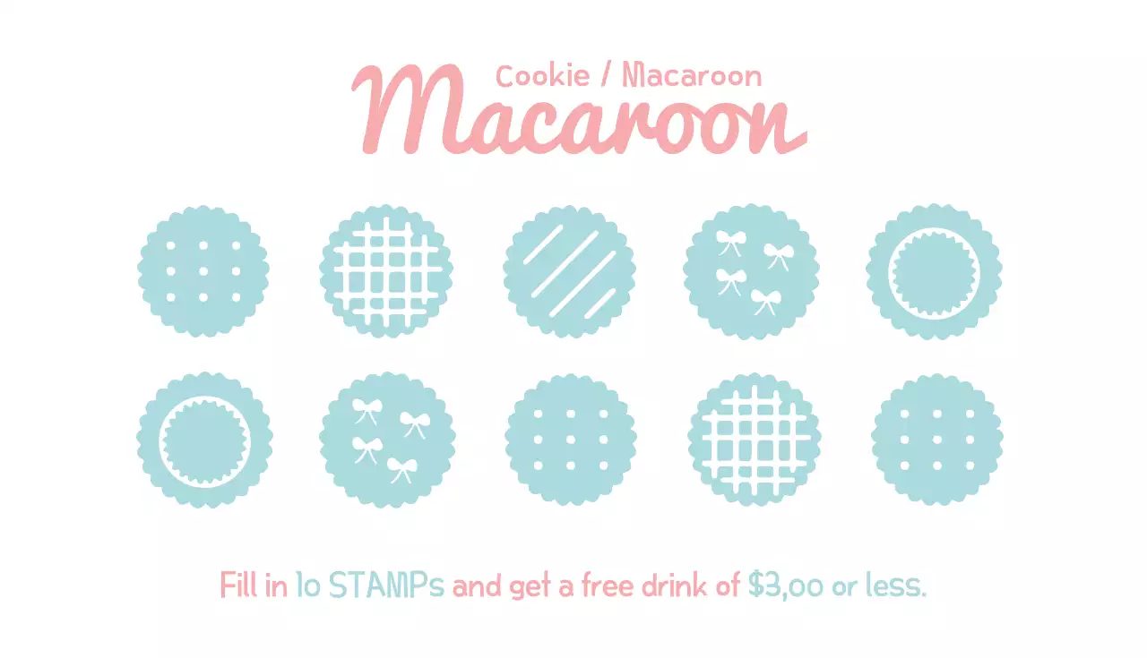 Blue Minimal Cookie Promotion Business Card