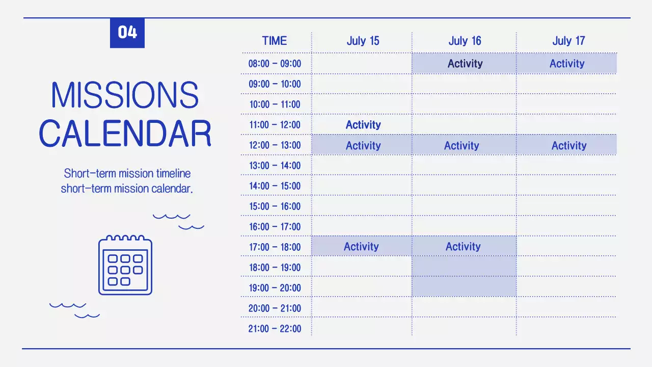 Blue Minimal Mission Announcement Presentation