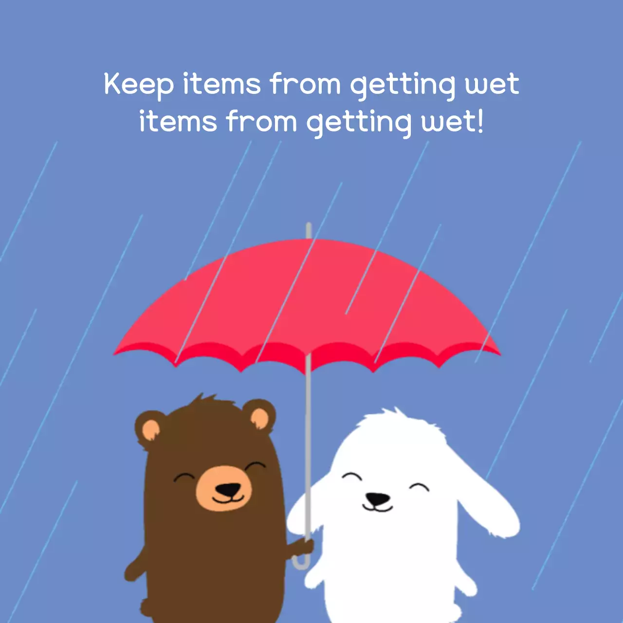 Untuk menjaga agar barang tidak basah