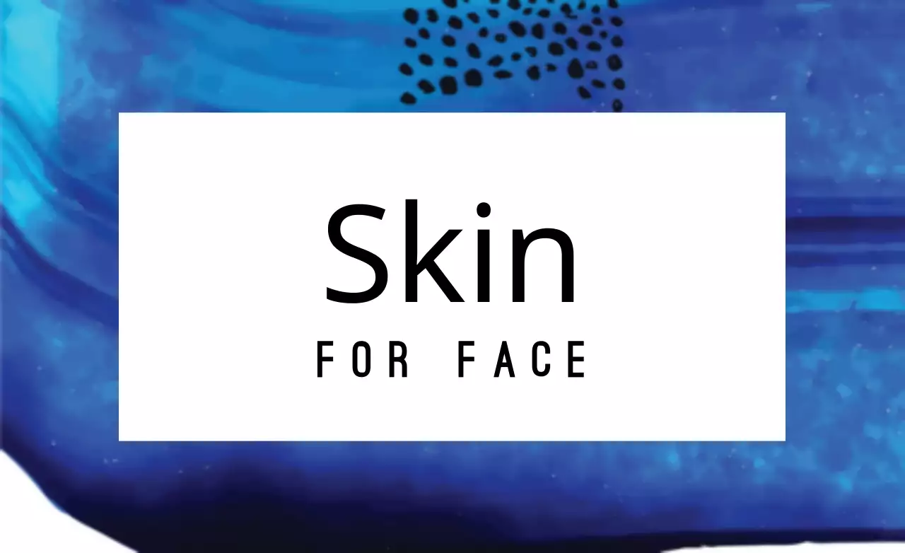 Banner promocional de cuidados com a pele abstrato azul