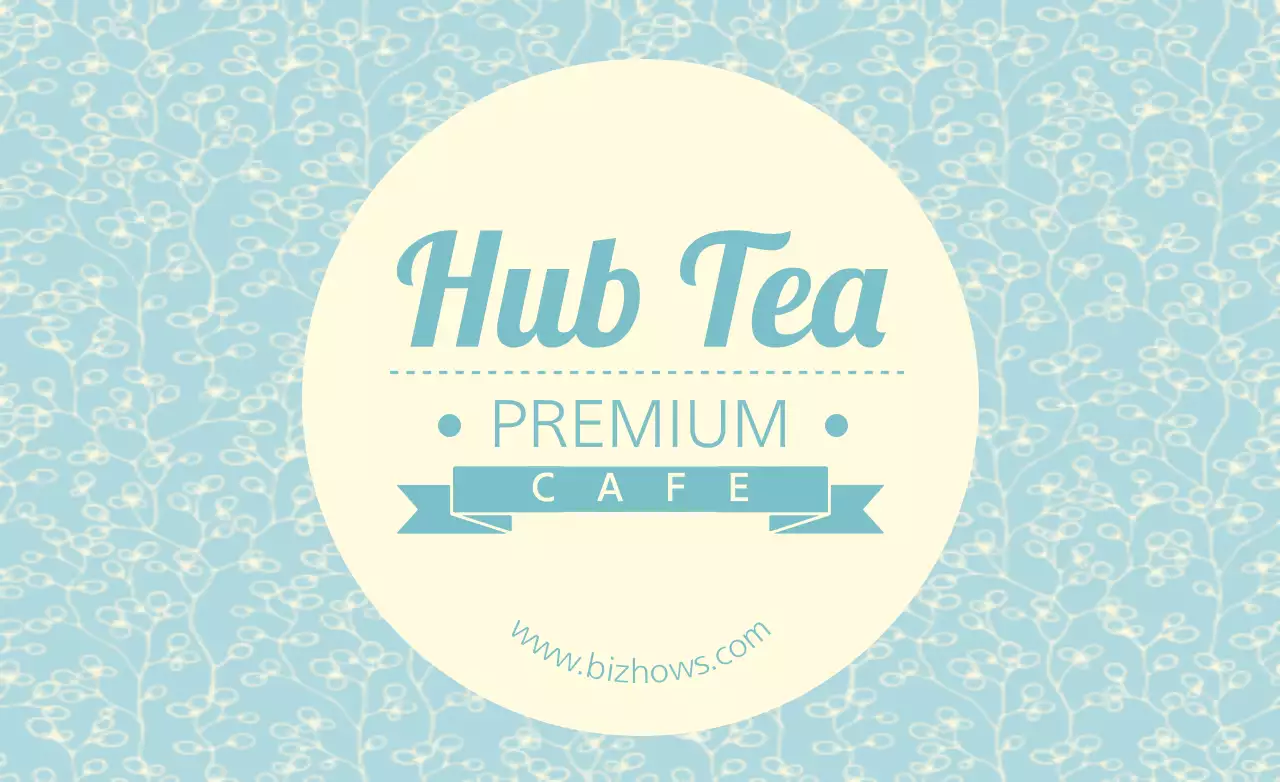 Spanduk Iklan Kafe Elegan Biru