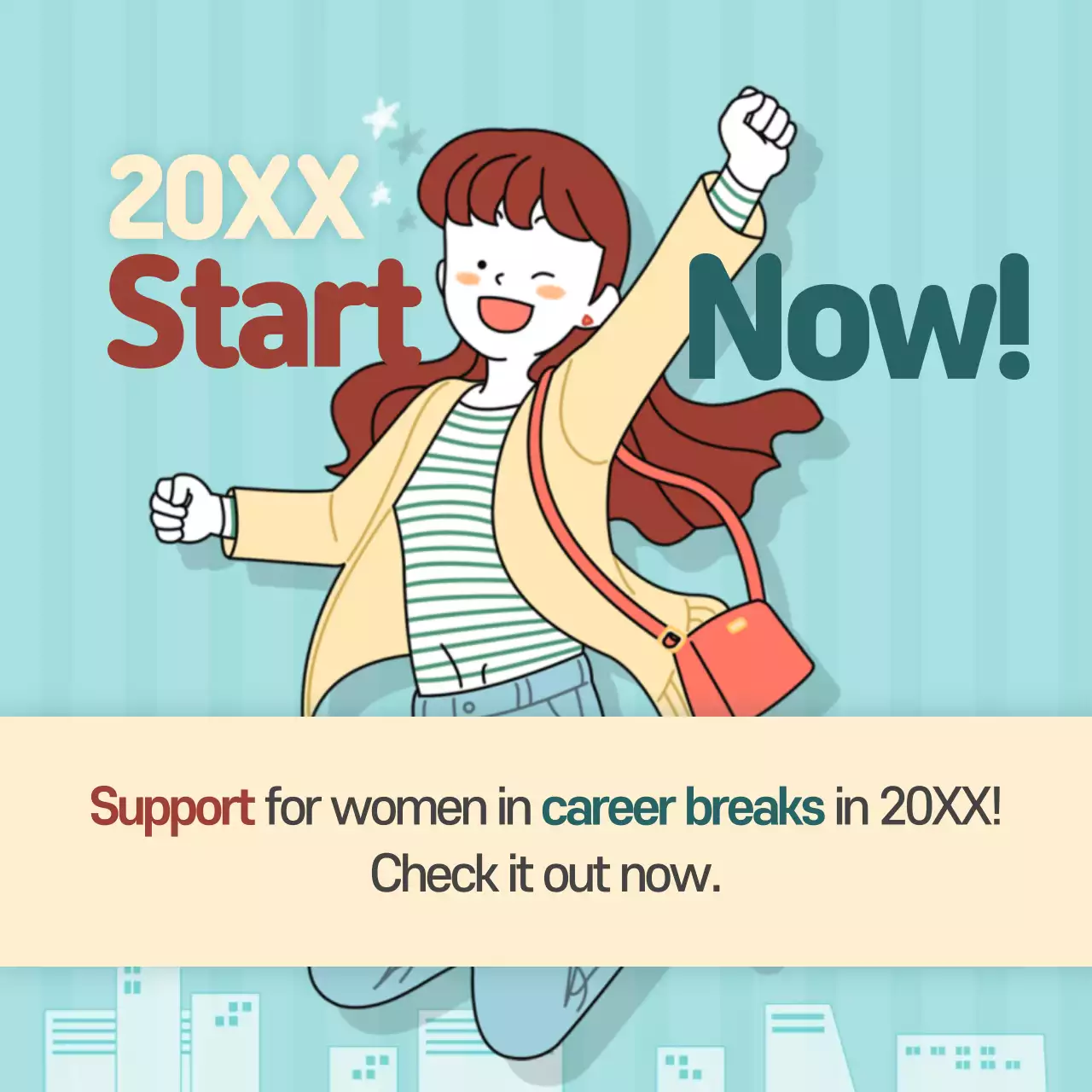 Coral Simple Parental Leave Promotion Instagram Post