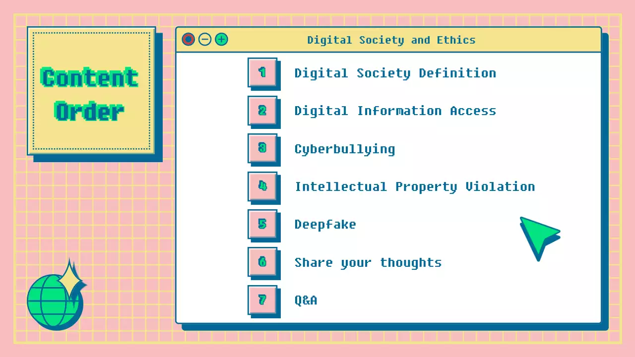 Đánh giá đạo đức trường trung học cơ sở xã hội thông tin của các biểu tượng máy tính tông màu vàng và hồng