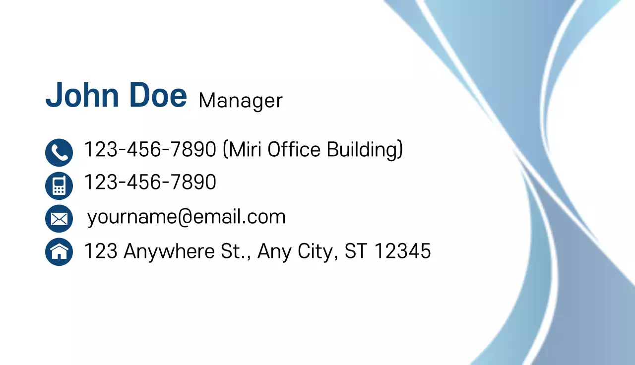 Blue Professional Business Card