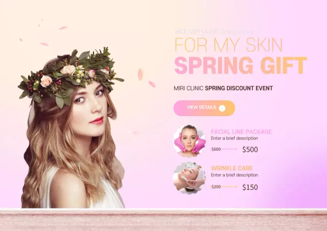Pink Elegant Skincare Promotion Poster
