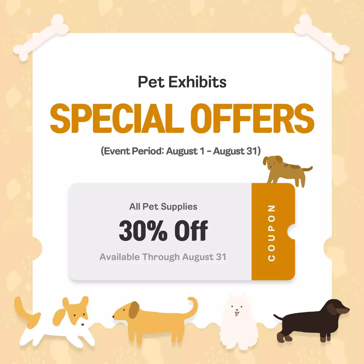 Beige Playful Pet Promotion Instagram Post