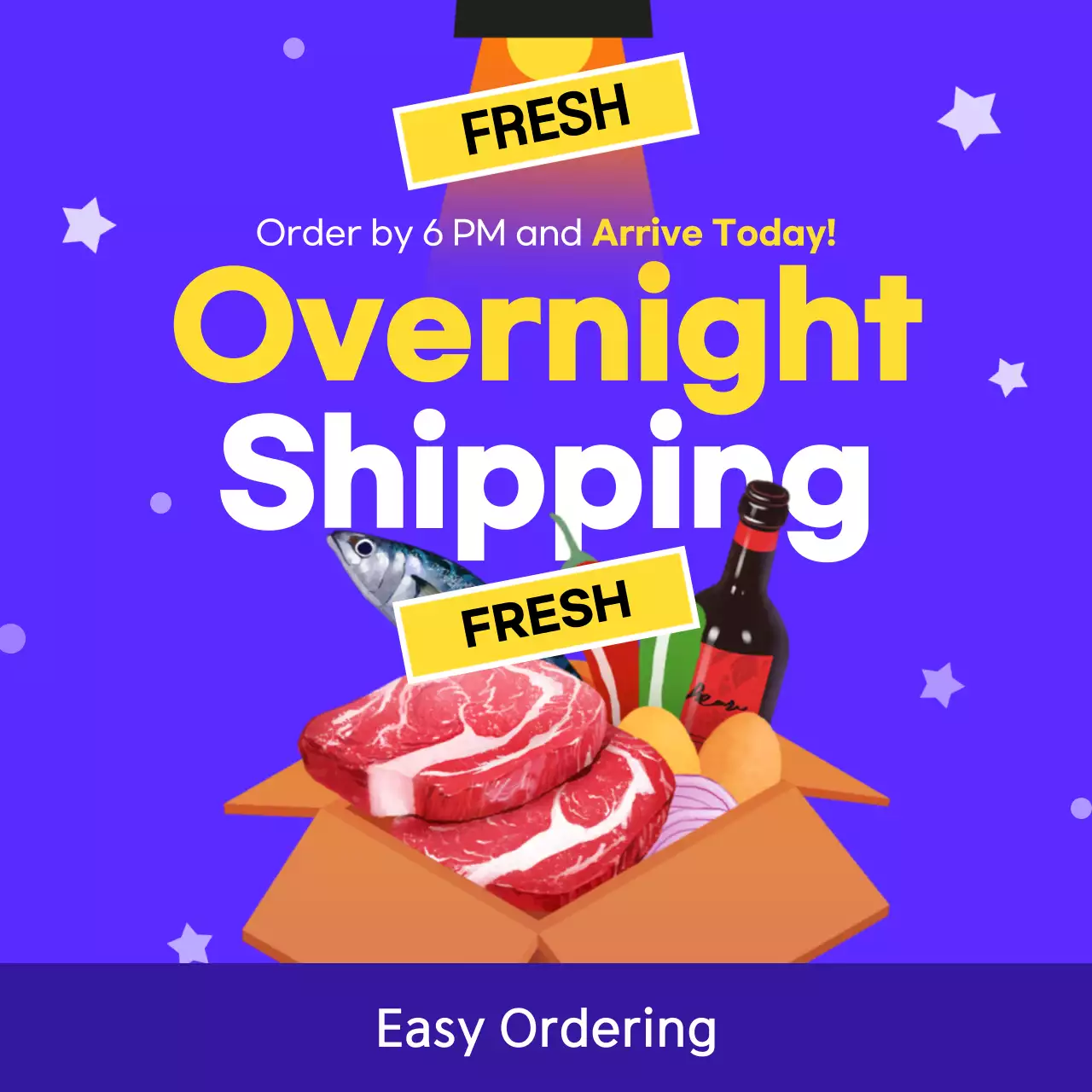 Purple Trendy Food Promotion Social Media Post