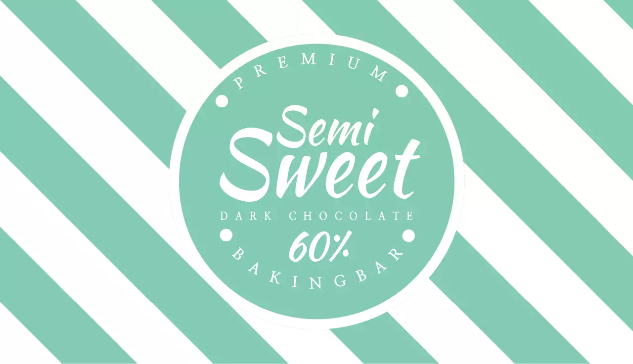 Mint Minimal Chocolate Business Card