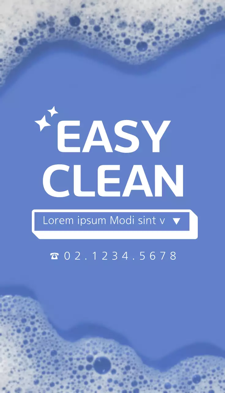 Blue Clean Cleaning Promotion Business Card
