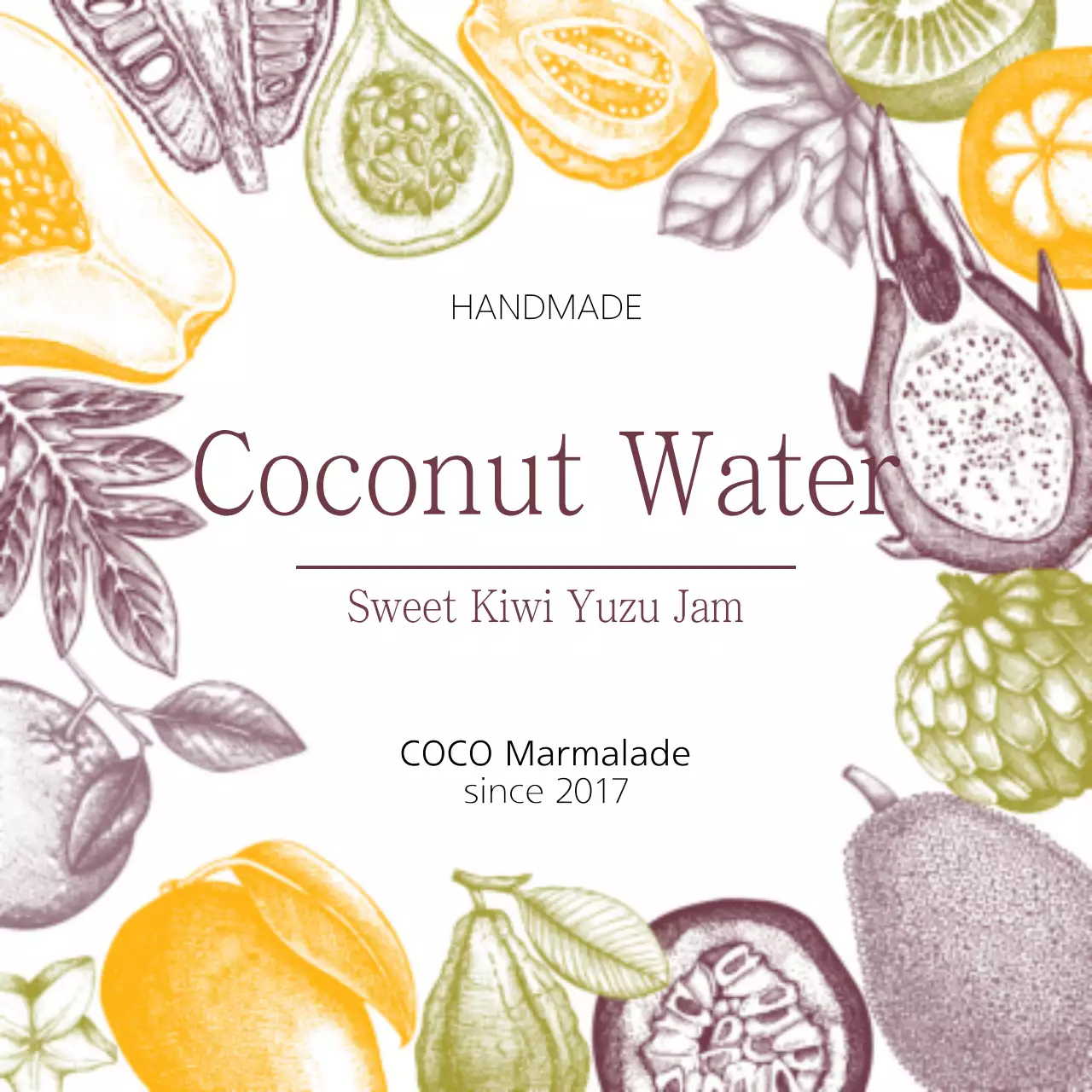 Biểu ngữ quảng cáo trái cây cổ điển màu be