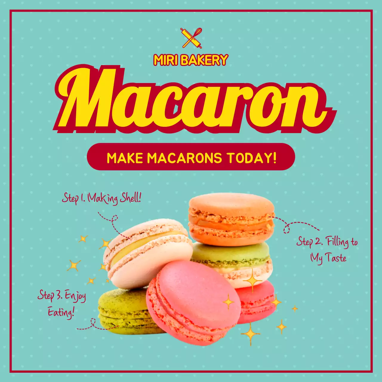Mint Trendy Macaron Promotion Social Media Post