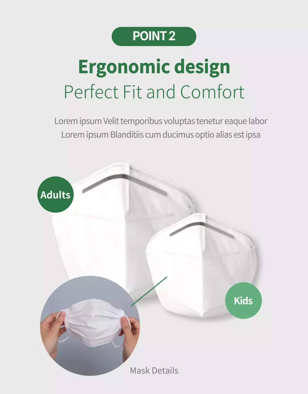 Poster Promosi Masker Wajah Modern Hijau