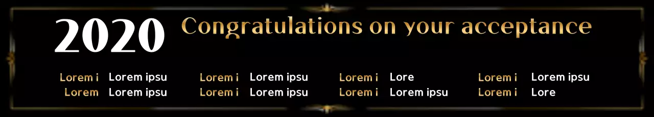 Banner de anúncio de aceitação elegante preto