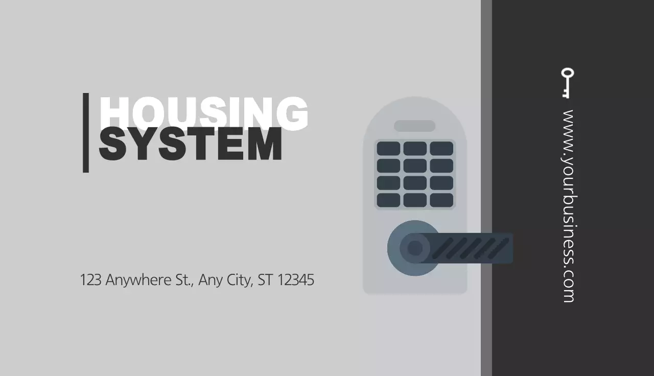 Grey Modern Housing Business Card