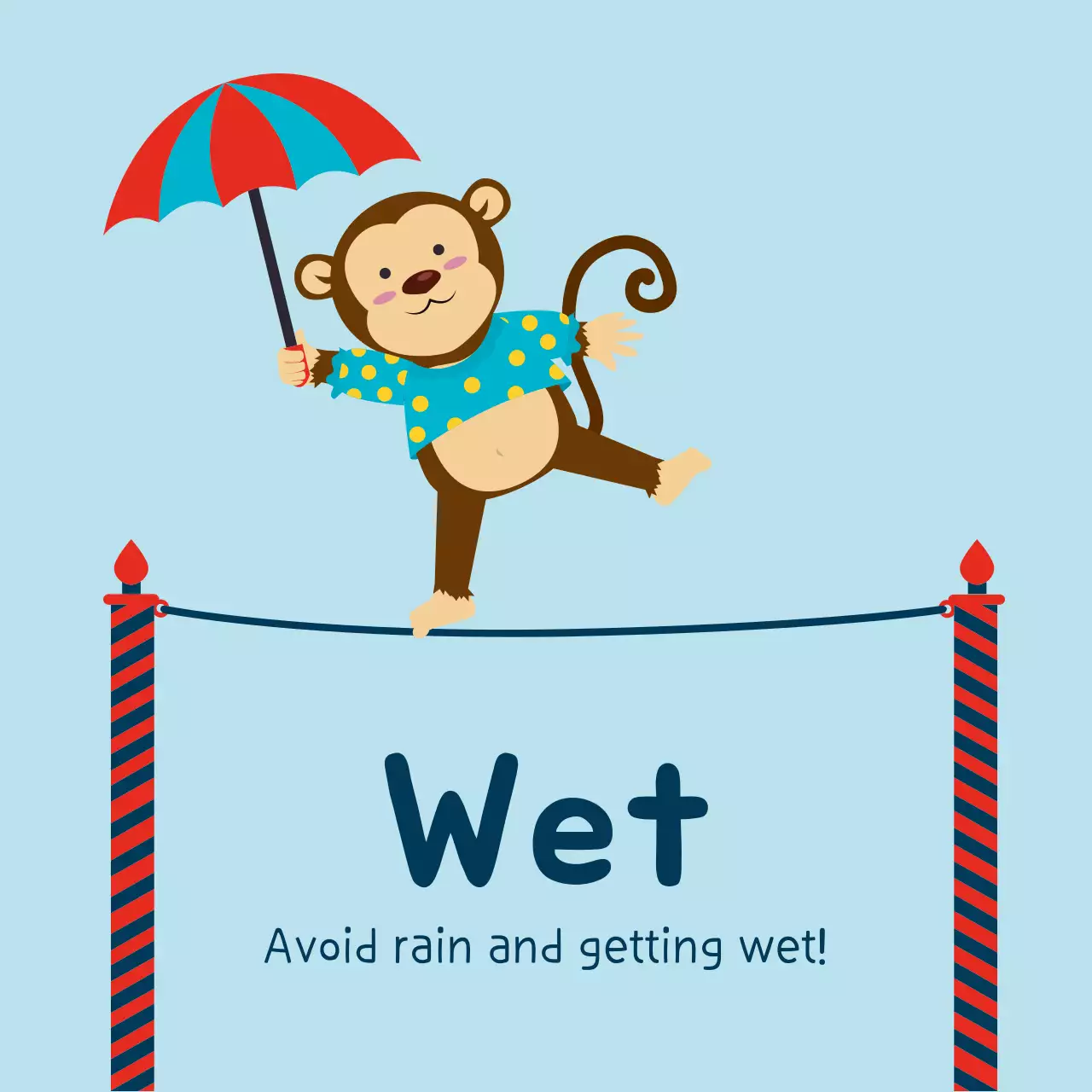 Biểu ngữ thông báo an toàn vui tươi màu xanh