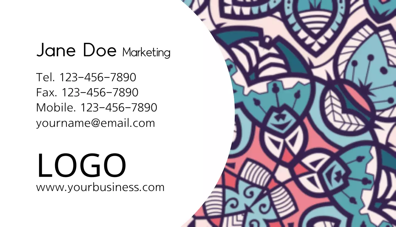 Colourful Abstract Business Card