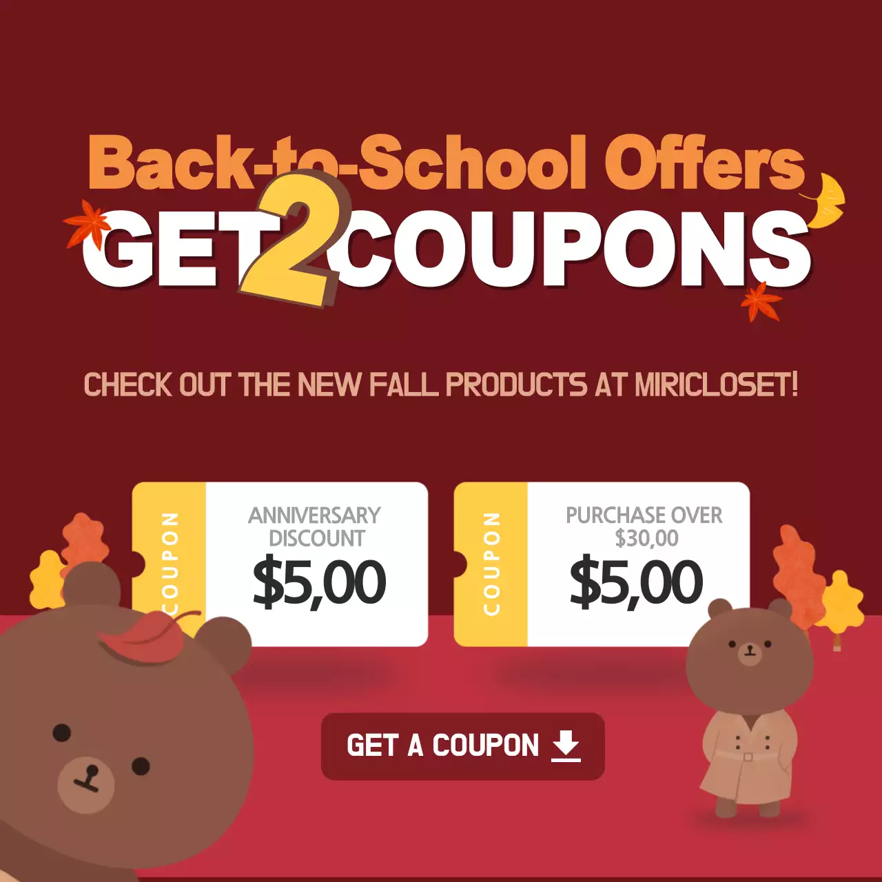 Maroon Trendy School Promotion Instagram Post