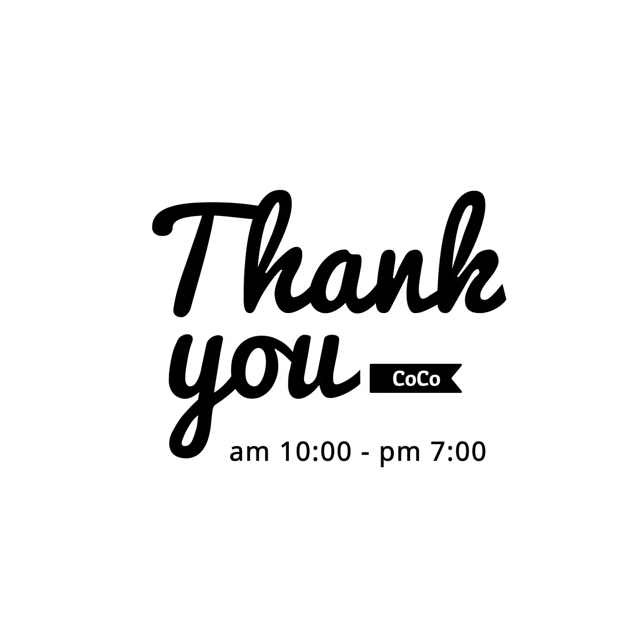 Black Simple Thank You Card Banner