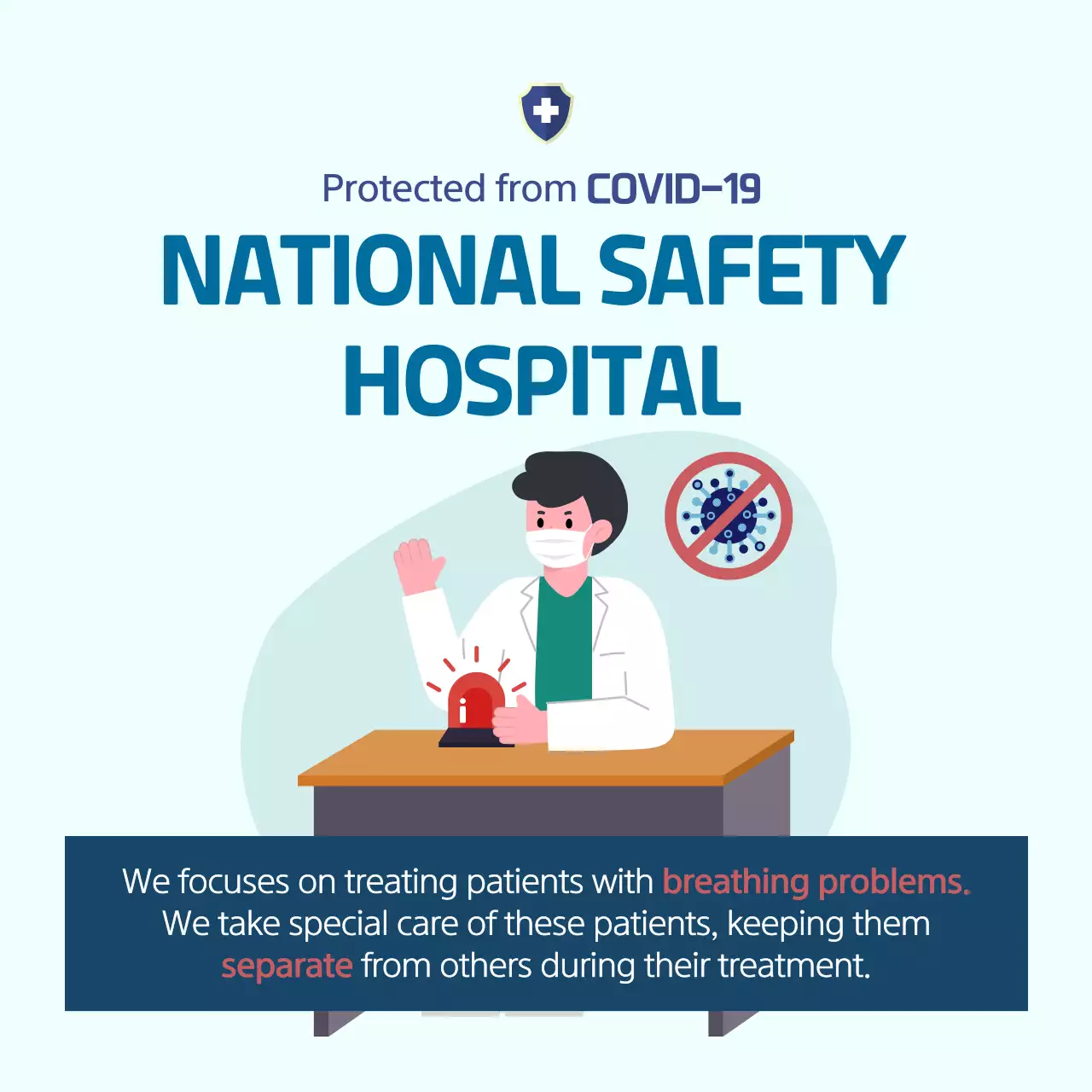 White Modern Hospital Announcement Social Media Post