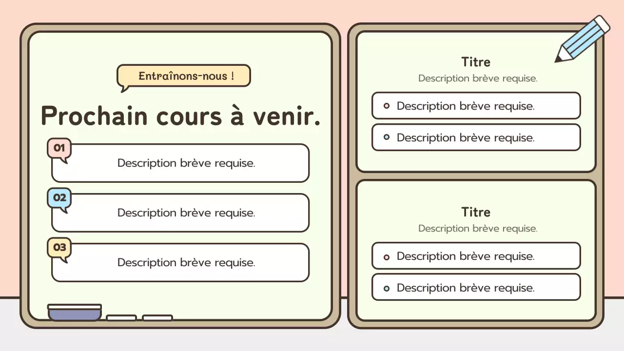 Illustrations mignonnes sur le thème du tableau noir pastel pour l'utilisation en classe