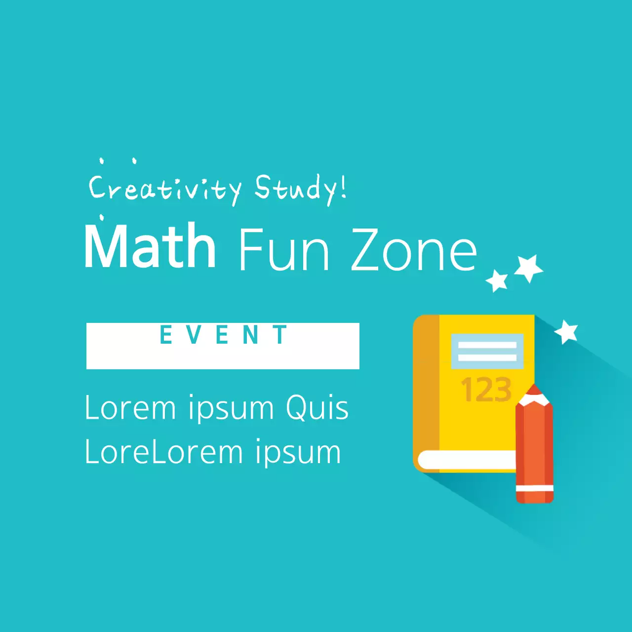 Turquoise Simple Math Event Banner