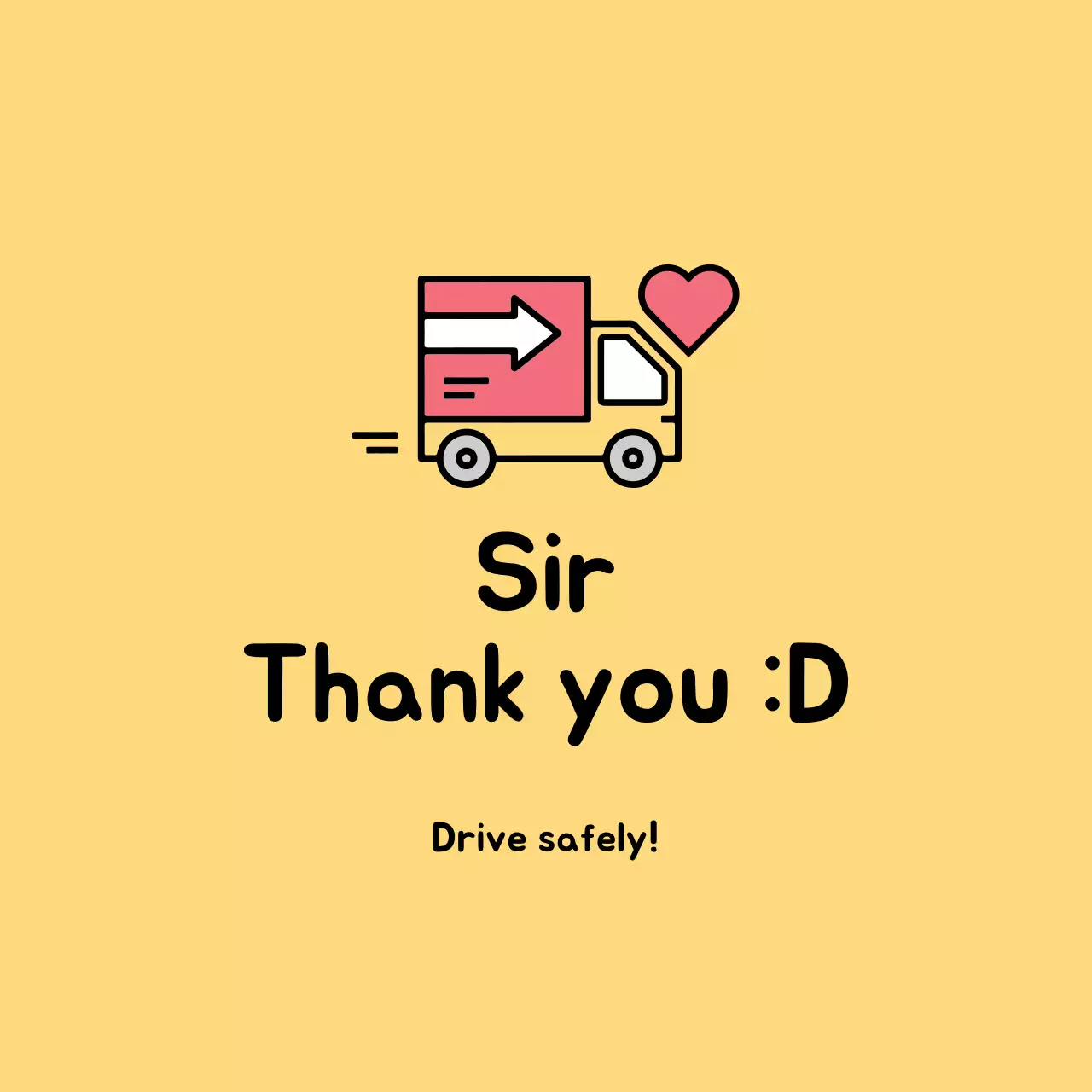 Biểu ngữ thiệp cảm ơn đơn giản màu vàng