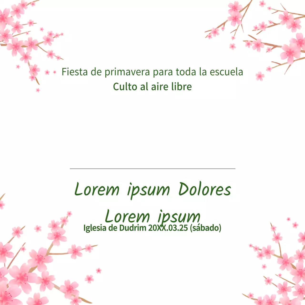 Culto primaveral al aire libre