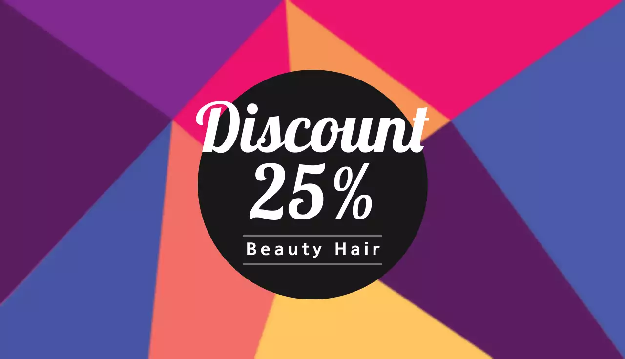 Colorful Trendy Beauty Promotion Business Card