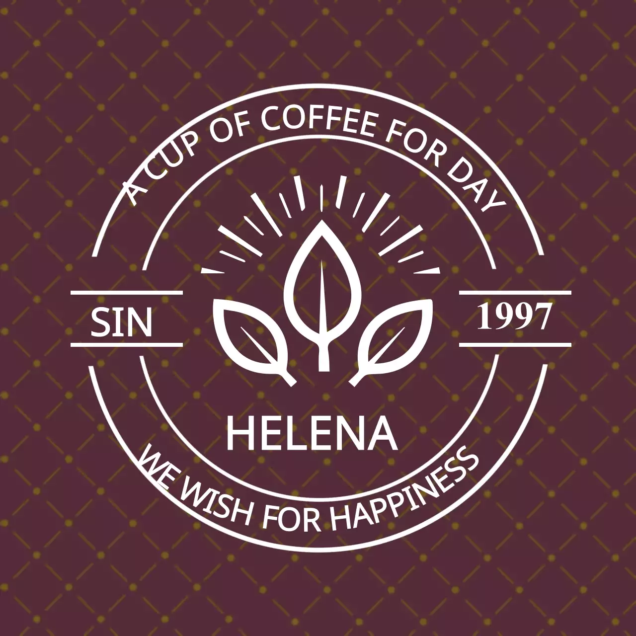 Biểu ngữ quảng cáo cà phê Maroon Vintage