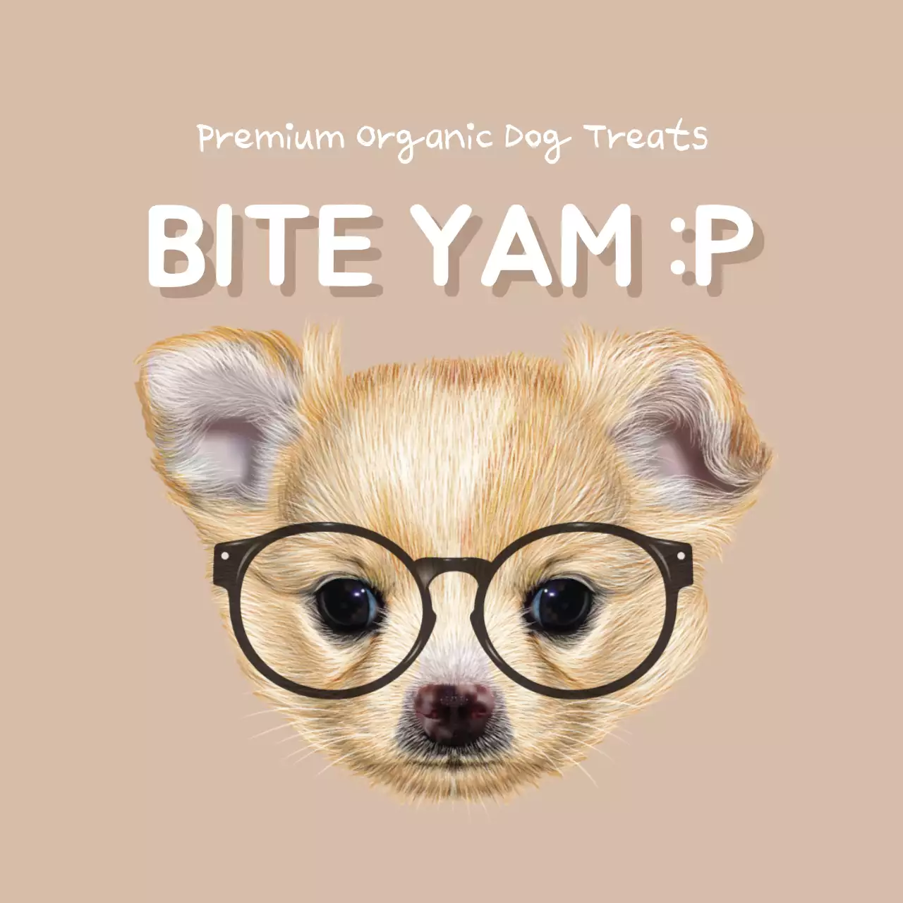 Biểu ngữ quảng cáo chó thời trang màu be