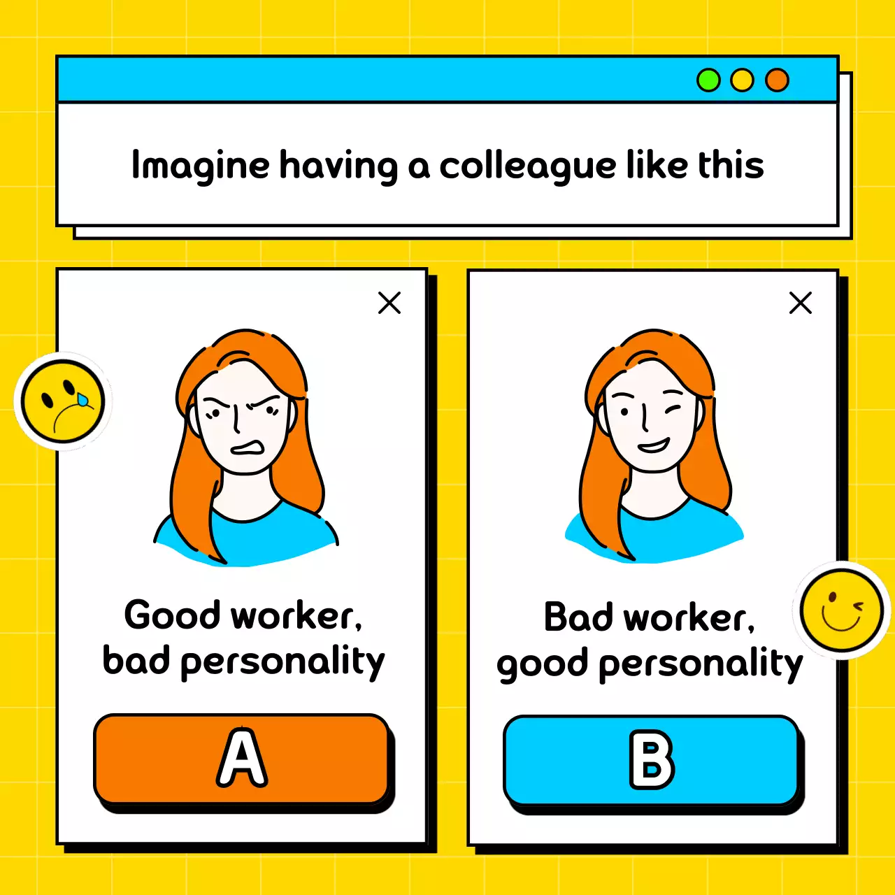 Yellow Trendy Office Event Instagram Carousel