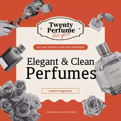 Orange Elegant Perfume Promotion Instagram Post