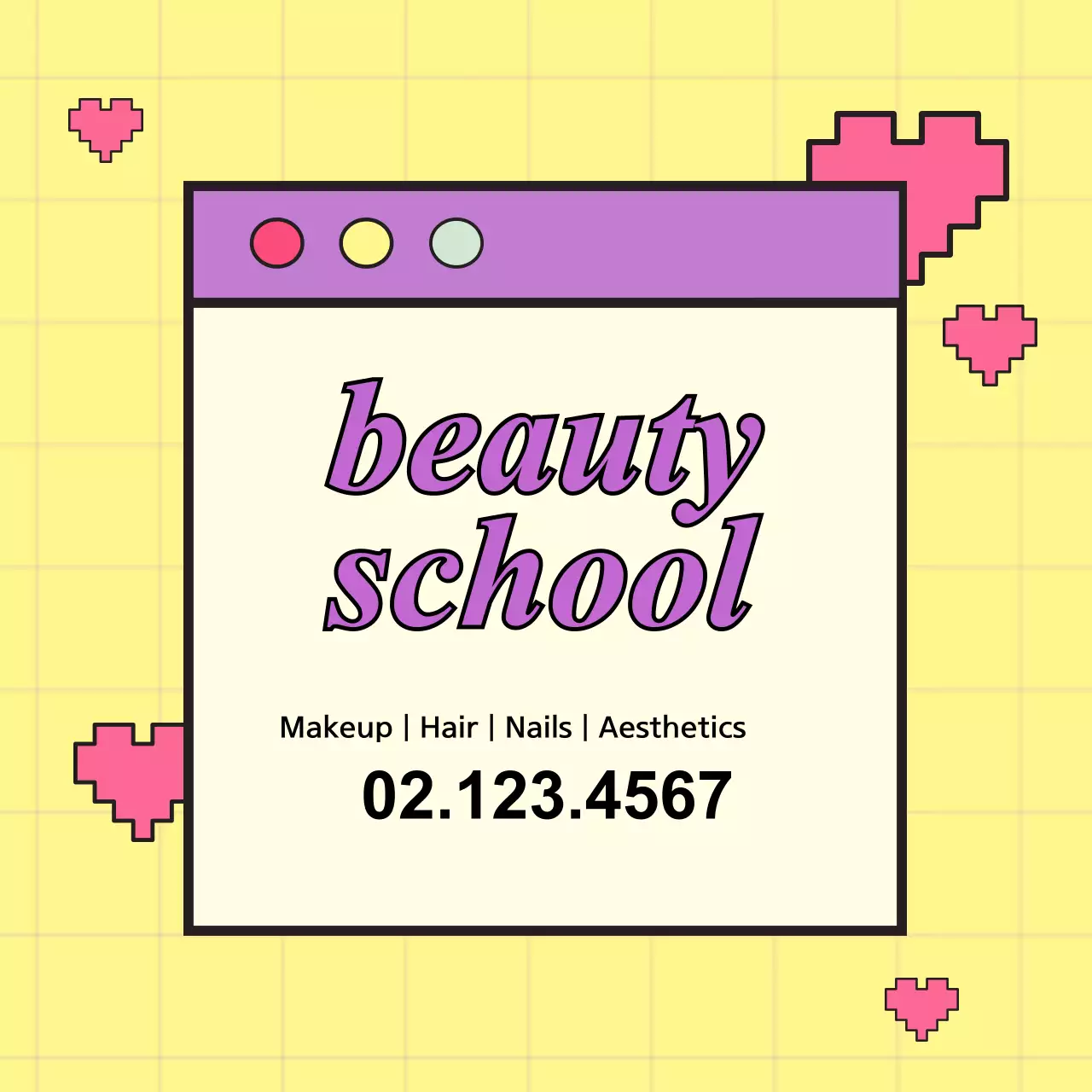 Yellow Retro Beauty Advertisement Banner